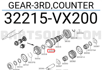 Nissan 32215VX200 GEAR-3RD,COUNTER