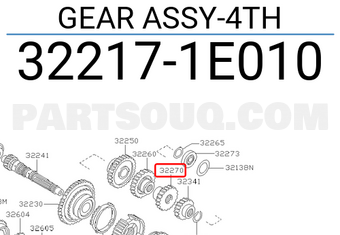 Nissan 322171E010 GEAR ASSY-4TH