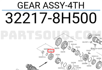 Nissan 322178H500 GEAR ASSY-4TH