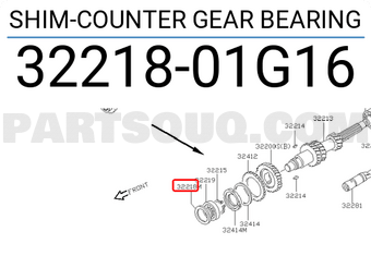 Nissan 3221801G16 SHIM-COUNTER GEAR BEARING