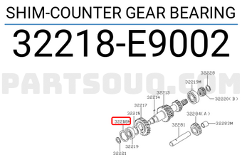 Nissan 32218E9002 SHIM-COUNTER GEAR BEARING