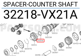 Nissan 32218VX21A SPACER-COUNTER SHAFT