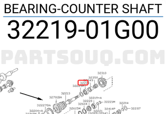 Nissan 3221901G00 BEARING-COUNTER SHAFT