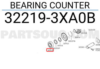 Nissan 322193XA0B BEARING COUNTER