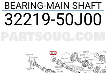 Nissan 3221950J00 BEARING-MAIN SHAFT