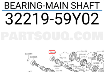Nissan 3221959Y02 BEARING-MAIN SHAFT