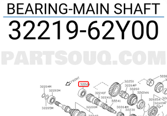 Nissan 3221962Y00 BEARING-MAIN SHAFT