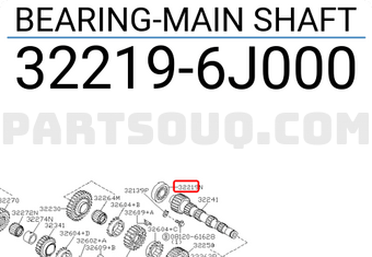 Nissan 322196J000 BEARING-MAIN SHAFT