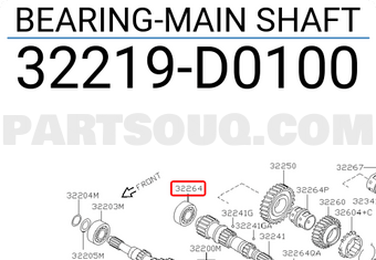 Nissan 32219D0100 BEARING-MAIN SHAFT