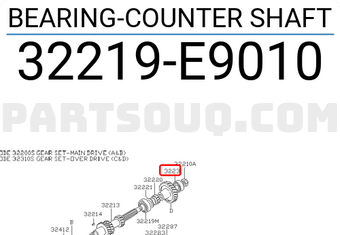 Nissan 32219E9010 BEARING-COUNTER SHAFT