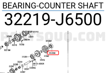 Nissan 32219J6500 BEARING-COUNTER SHAFT