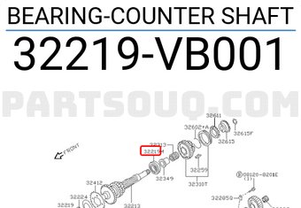 Nissan 32219VB001 BEARING-COUNTER SHAFT