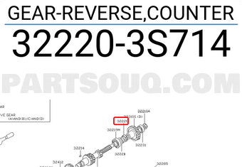 Nissan 322203S714 GEAR-REVERSE,COUNTER