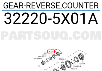 Nissan 322205X01A GEAR-REVERSE,COUNTER