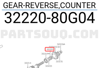 Nissan 3222080G04 GEAR-REVERSE,COUNTER