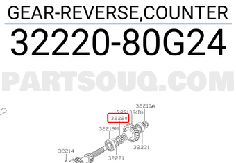 Nissan 3222080G24 GEAR-REVERSE,COUNTER