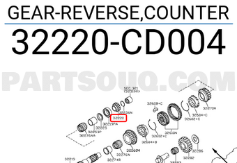 Nissan 32220CD004 GEAR-REVERSE,COUNTER
