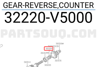 Nissan 32220V5000 GEAR-REVERSE,COUNTER