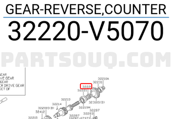 Nissan 32220V5070 GEAR-REVERSE,COUNTER