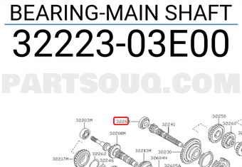 Nissan 3222303E00 BEARING-MAIN SHAFT
