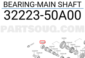 Nissan 3222350A00 BEARING-MAIN SHAFT
