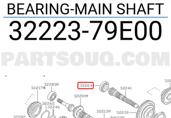 Nissan 3222379E00 BEARING-MAIN SHAFT
