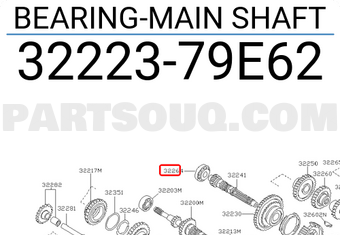 Nissan 3222379E62 BEARING-MAIN SHAFT