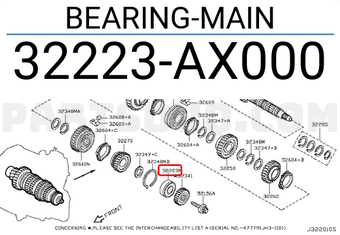 Nissan 32223AX000 BEARING-MAIN
