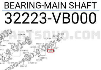 Nissan 32223VB000 BEARING-MAIN SHAFT
