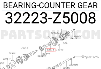 Nissan 32223Z5008 BEARING-COUNTER GEAR