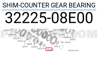 Nissan 3222508E00 SHIM-COUNTER GEAR BEARING
