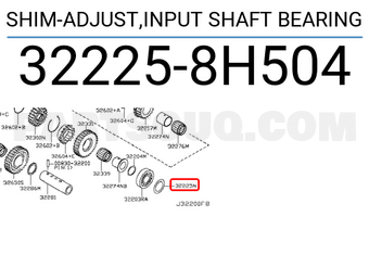 Nissan 322258H504 SHIM-ADJUST,INPUT SHAFT BEARING
