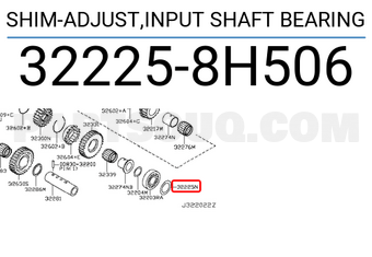 Nissan 322258H506 SHIM-ADJUST,INPUT SHAFT BEARING