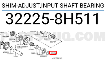 Nissan 322258H511 SHIM-ADJUST,INPUT SHAFT BEARING