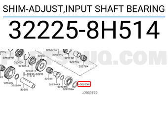 Nissan 322258H514 SHIM-ADJUST,INPUT SHAFT BEARING