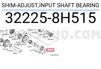 Nissan 322258H515 SHIM-ADJUST,INPUT SHAFT BEARING