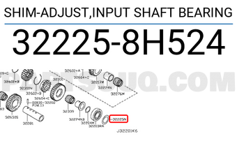 Nissan 322258H524 SHIM-ADJUST,INPUT SHAFT BEARING