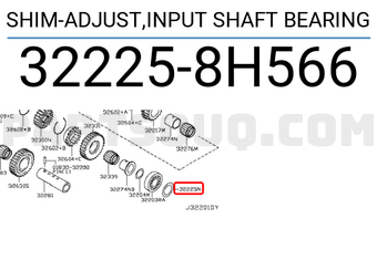 Nissan 322258H566 SHIM-ADJUST,INPUT SHAFT BEARING