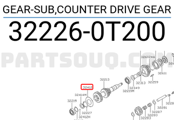Nissan 322260T200 GEAR-SUB,COUNTER DRIVE GEAR