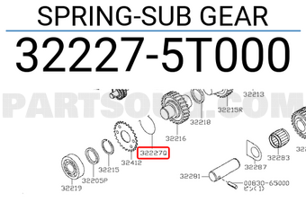 Nissan 322275T000 SPRING-SUB GEAR