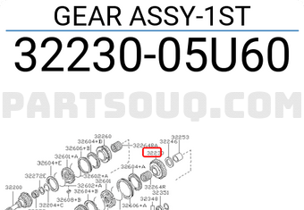 Nissan 3223005U60 GEAR ASSY-1ST