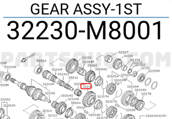 Nissan 32230M8001 GEAR ASSY-1ST