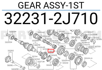 Nissan 322312J710 GEAR ASSY-1ST