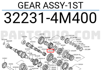 Nissan 322314M400 GEAR ASSY-1ST