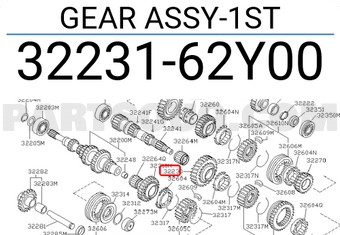 Nissan 3223162Y00 GEAR ASSY-1ST