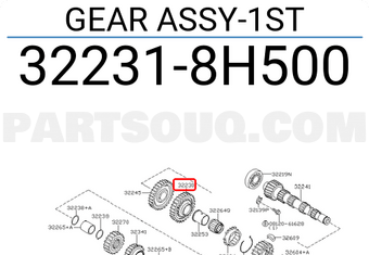 Nissan 322318H500 GEAR ASSY-1ST