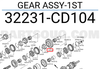 Nissan 32231CD104 GEAR ASSY-1ST