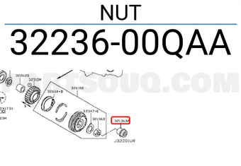 Nissan 3223600QAA NUT