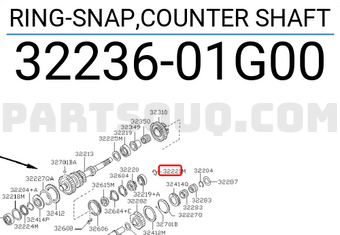 Nissan 3223601G00 RING-SNAP,COUNTER SHAFT