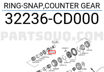 Nissan 32236CD000 RING-SNAP,COUNTER GEAR